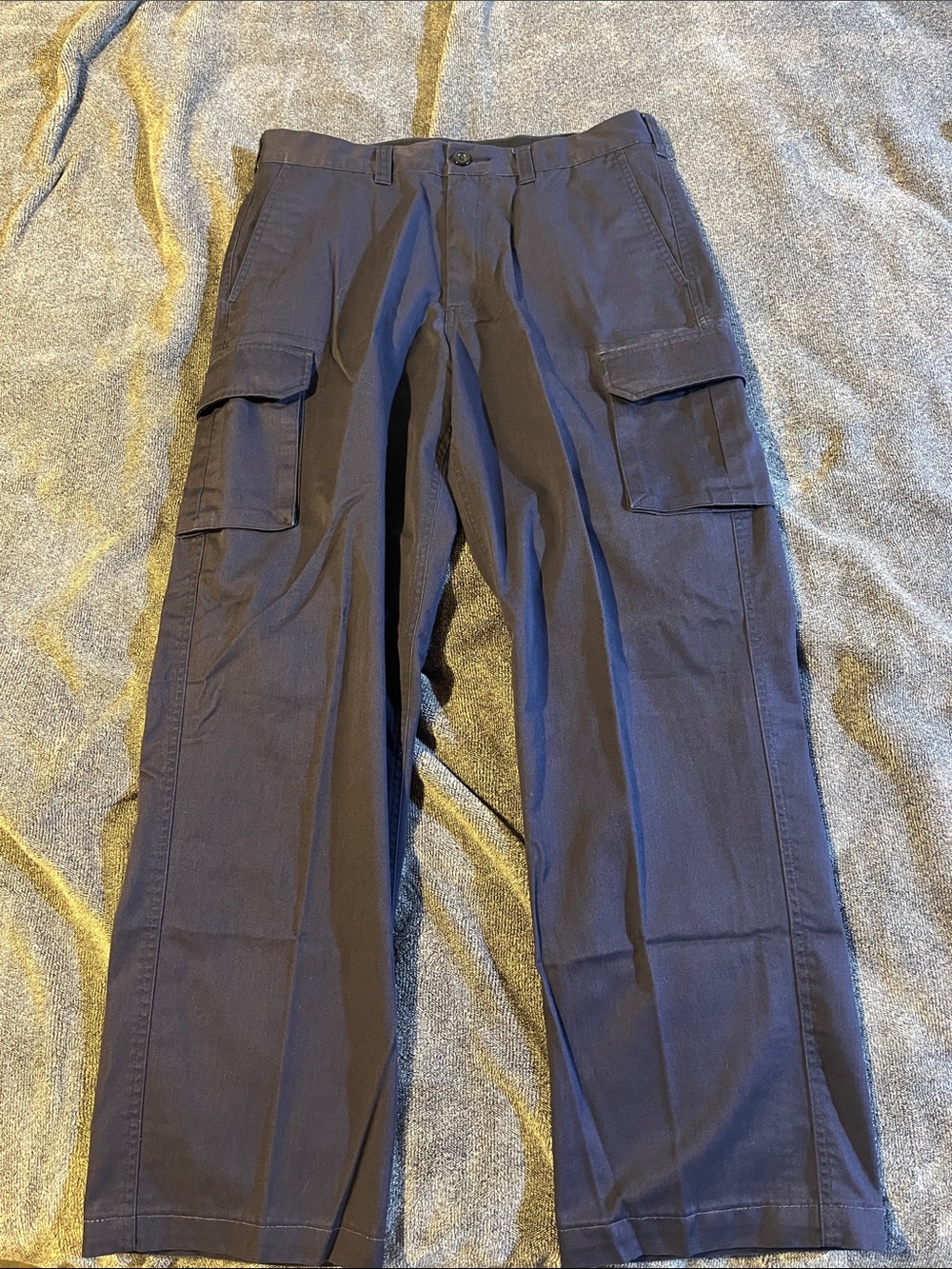 Lands' End Dark Navy Cargo Pants with Side Flap Pockets